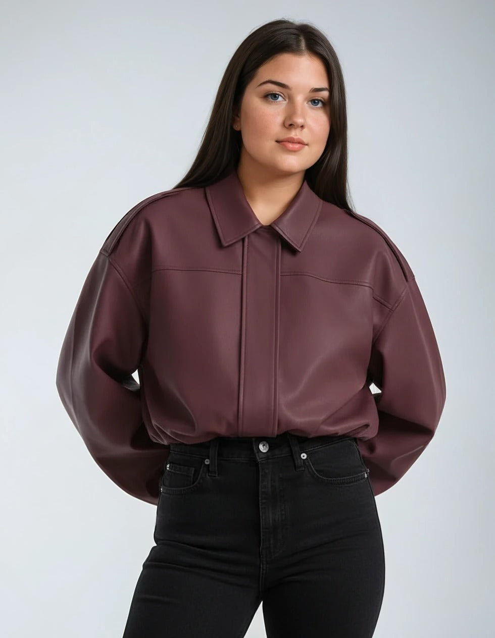 Moonveil Elegant Suede Bomber Jacket – Timeless Women’s Fashion 🌸