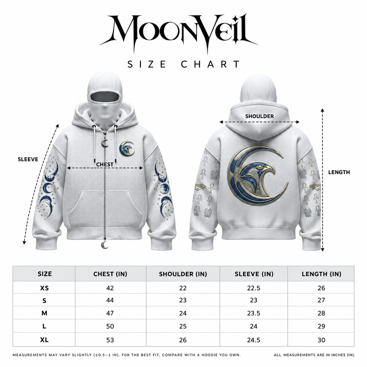 Crescent Falcon Balaclava Zip Hoodie